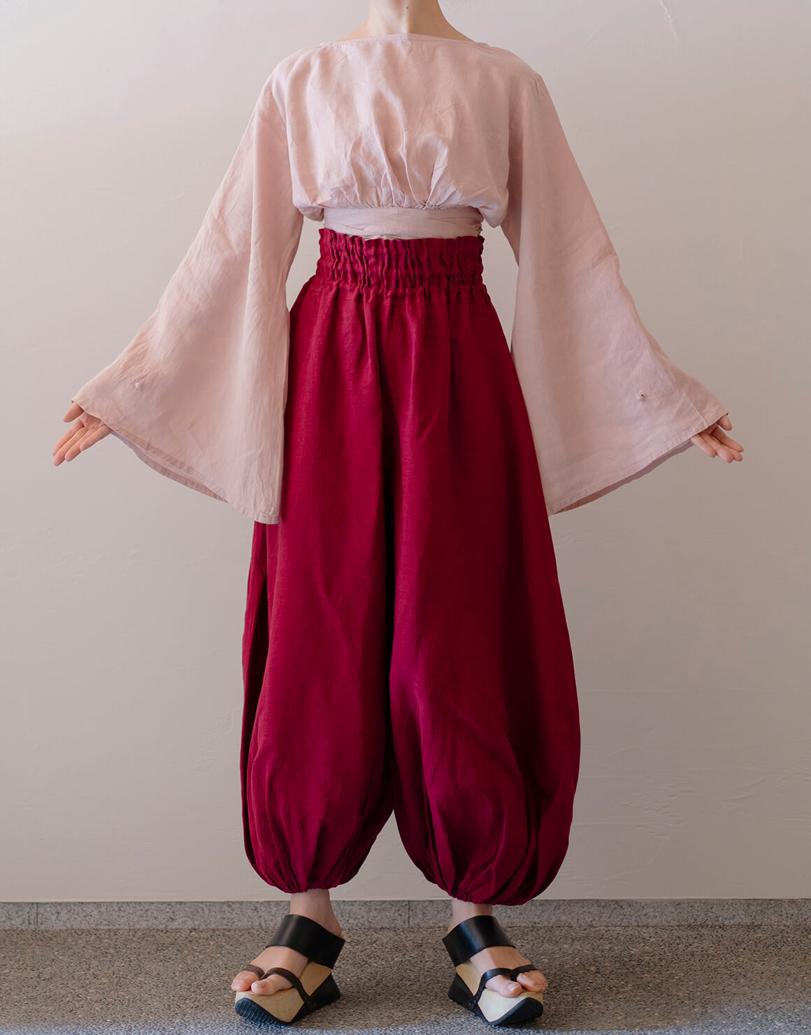 ジャスミンパンツ 蘇芳